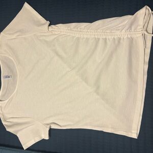 White Ruched Side T-Shirt